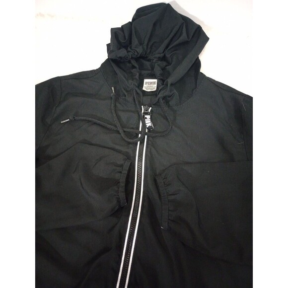Victoria's Secret Pink Black Ombre Anorak Windbreaker jacket women’s size M/L - Picture 10 of 12